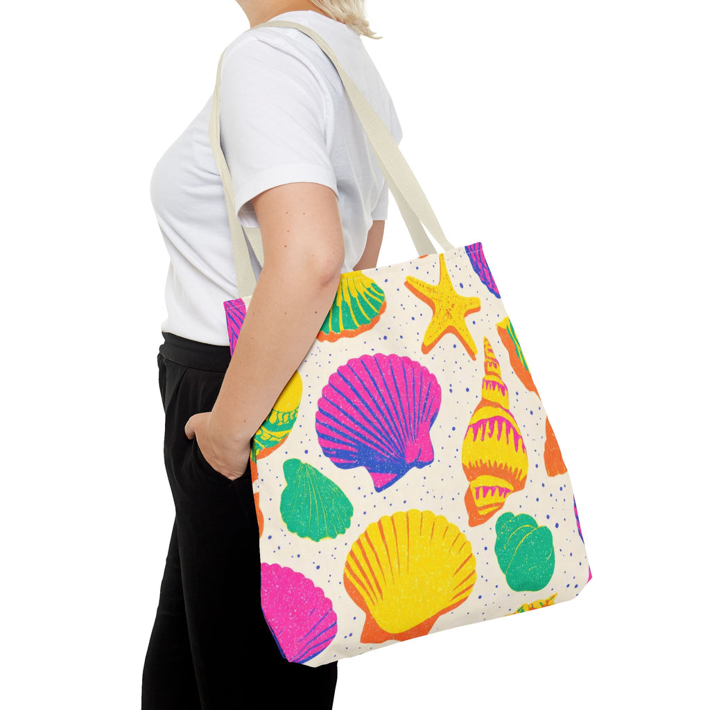 Colorful Seashell Pattern Tote | Beach Shells Summer Print