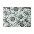 Daisy Floral Pattern Glass Cutting Board | Black White Sunflowers