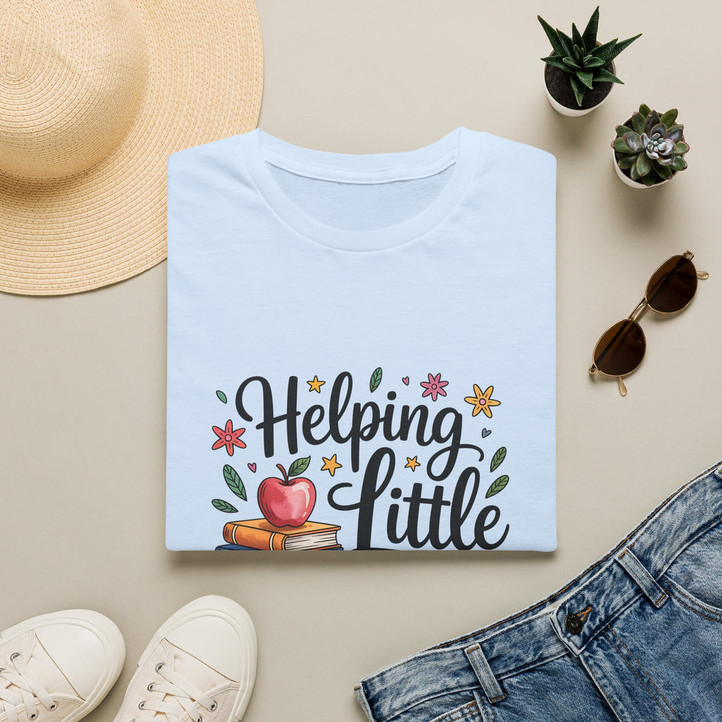 Helping Little Minds Grow T-Shirt | Teacher Books Apple Pencil Design