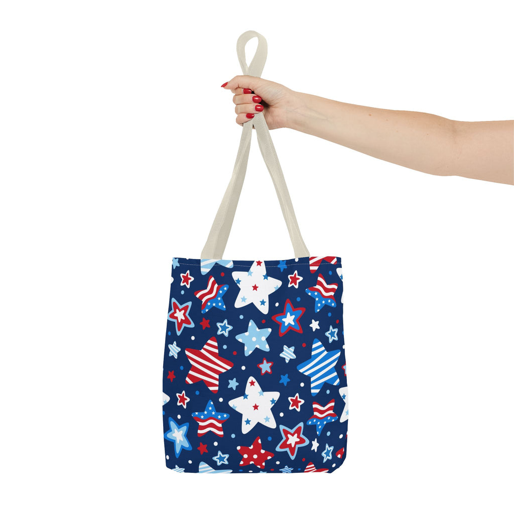 Patriotic Stars pattern Tote Bag | Red White Blue Fourth of July