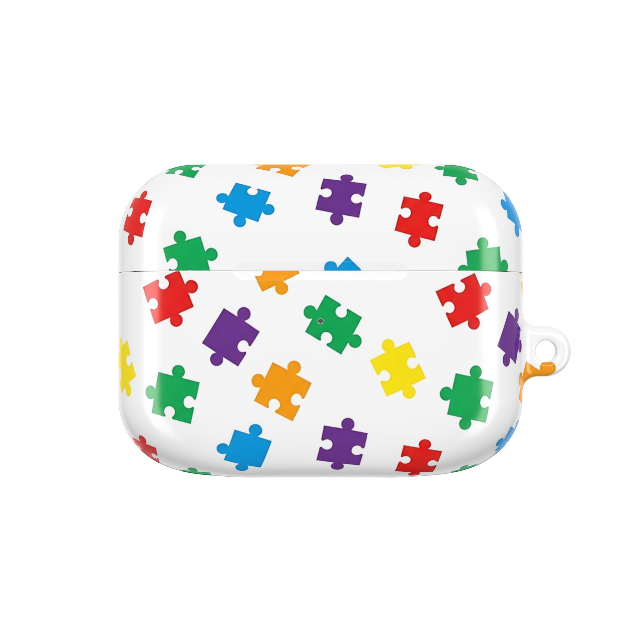 Colorful Puzzle Pieces AirPod Case | Rainbow Puzzle Pattern