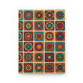 Crochet Granny Square Hardcover Journal  Boho Floral Pattern Notebook