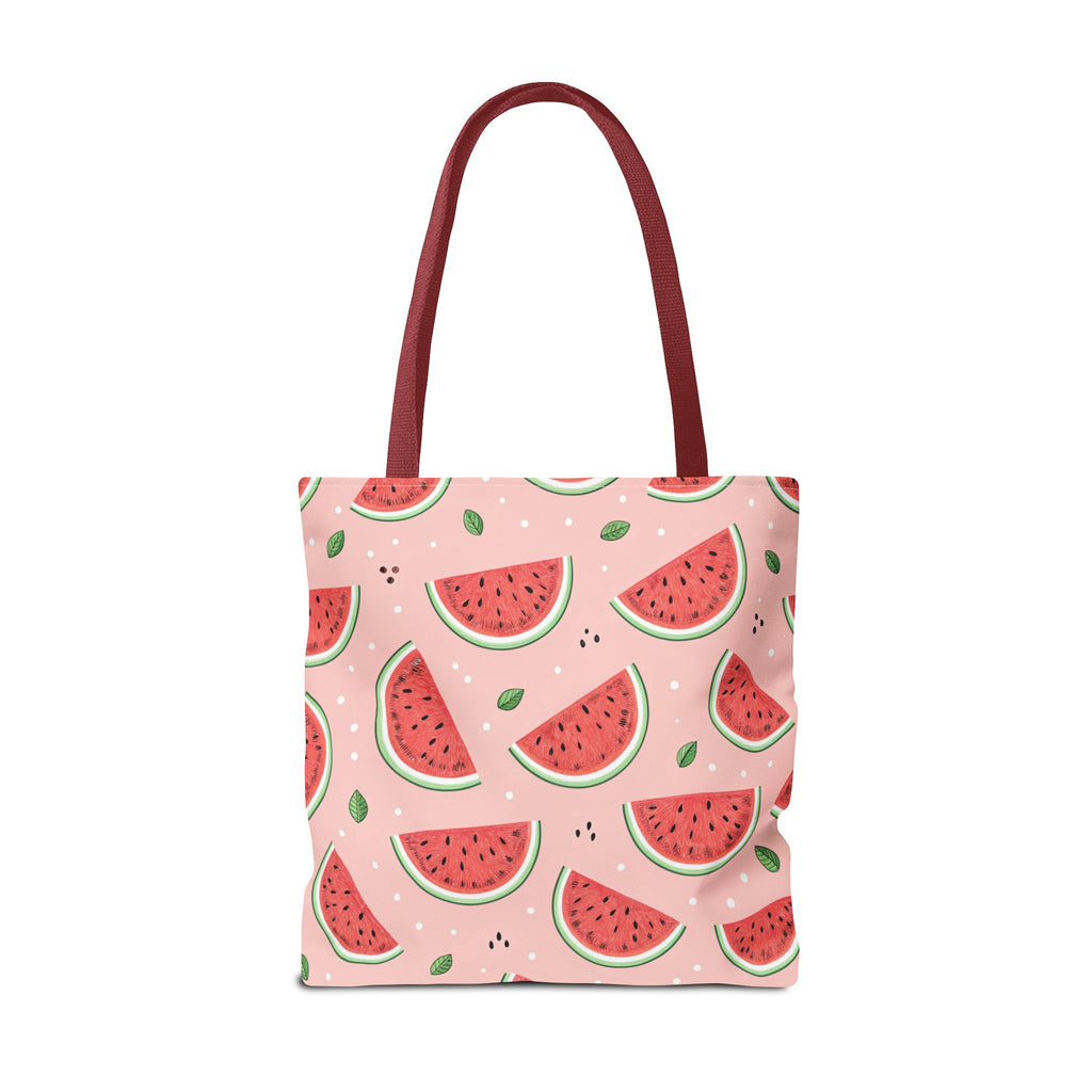 Watermelon Pattern Tote Bag | Pink Summer Fruit Print