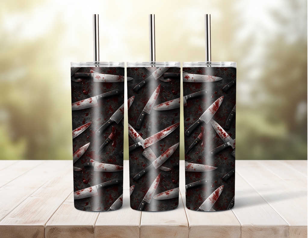 Knives Seamless Pattern PNG | Halloween | Digital Download for Sublimation & Crafts