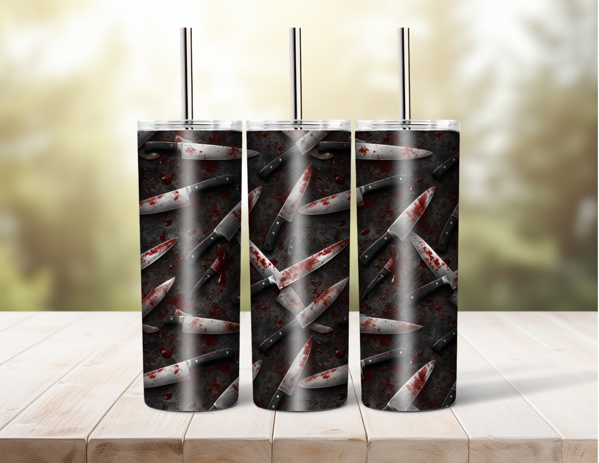 Knives Seamless Pattern PNG | Halloween | Digital Download for Sublimation & Crafts