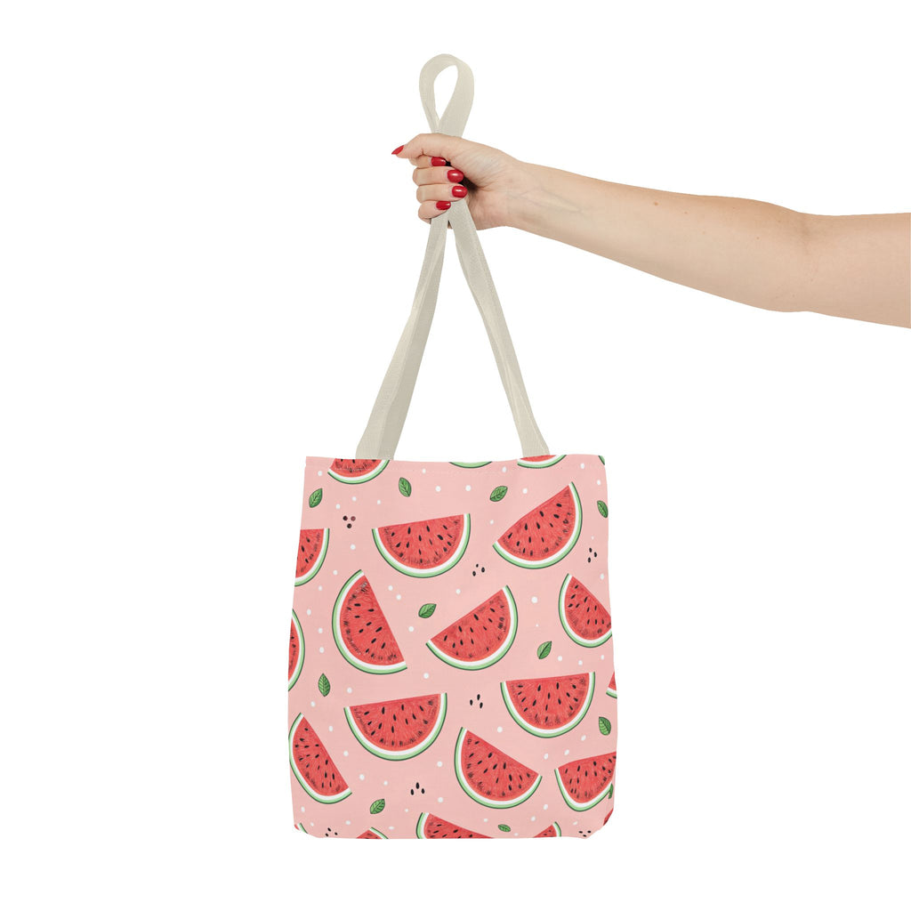 Watermelon Pattern Tote Bag | Pink Summer Fruit Print