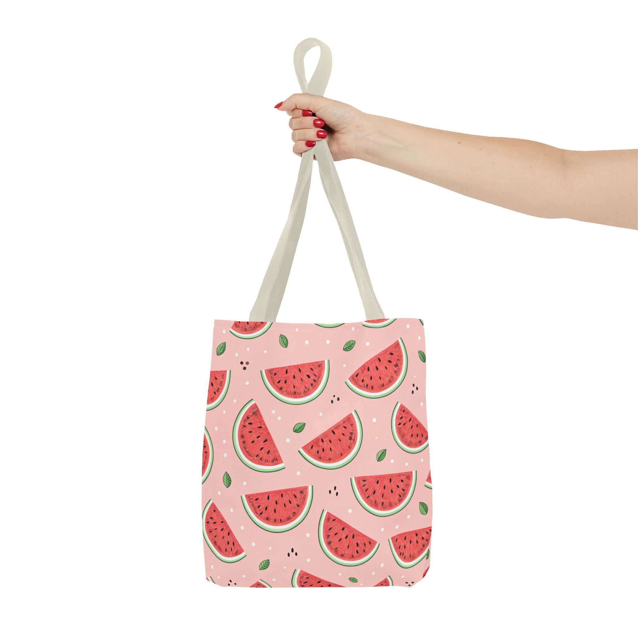 Watermelon Pattern Tote Bag | Pink Summer Fruit Print
