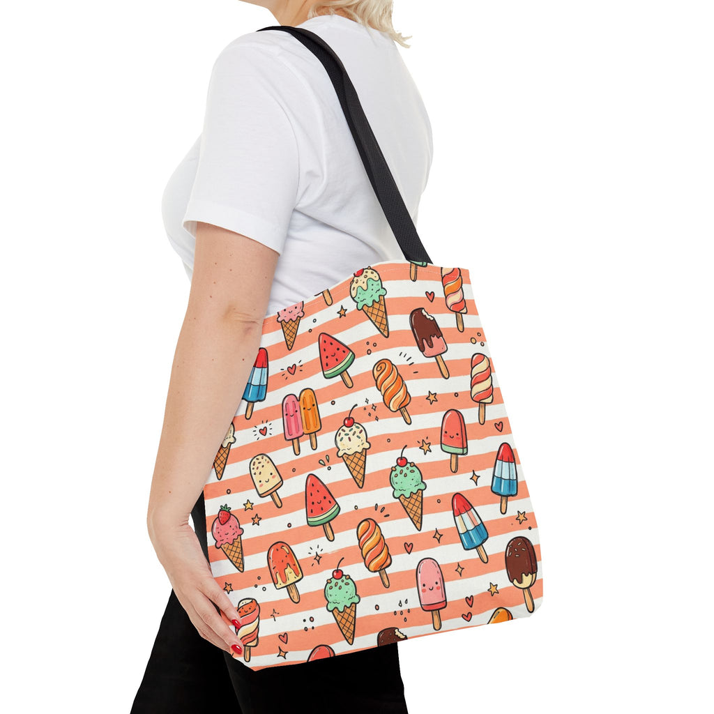 Ice Cream and Popsicles Tote Bag | Cute Summer Dessert Pattern