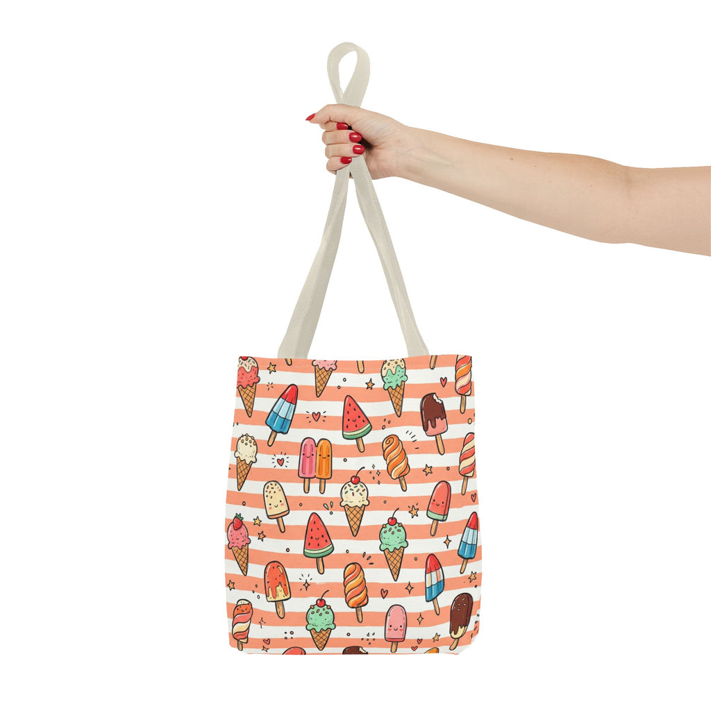 Ice Cream and Popsicles Tote Bag | Cute Summer Dessert Pattern