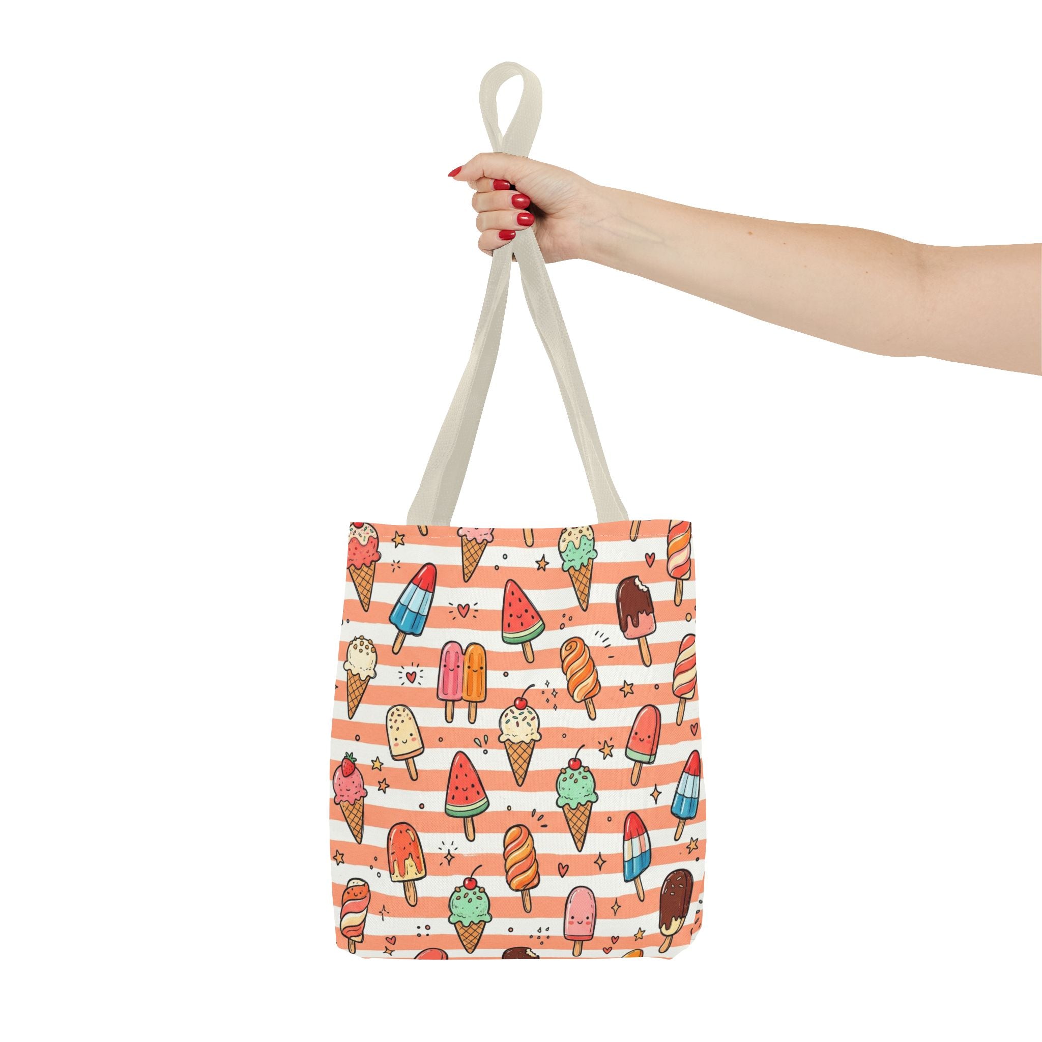Ice Cream and Popsicles Tote Bag | Cute Summer Dessert Pattern