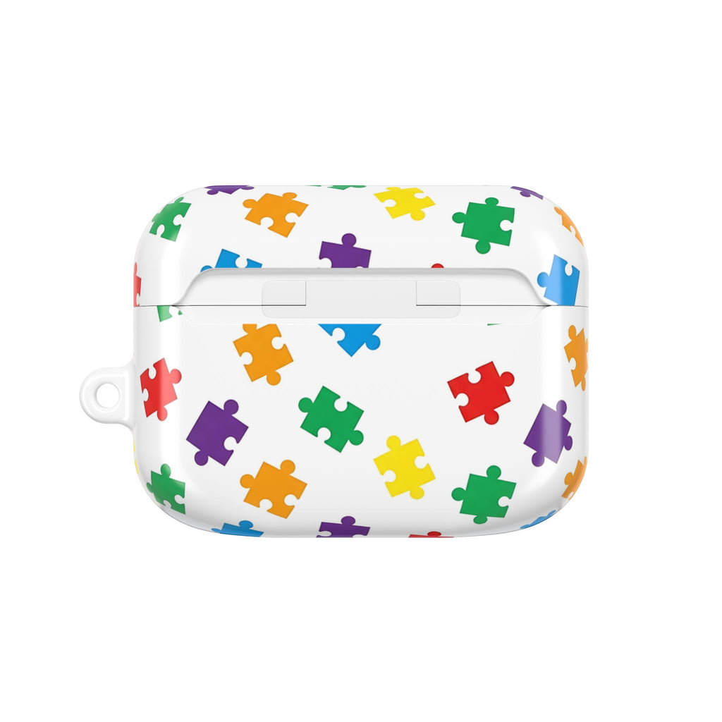 Colorful Puzzle Pieces AirPod Case | Rainbow Puzzle Pattern