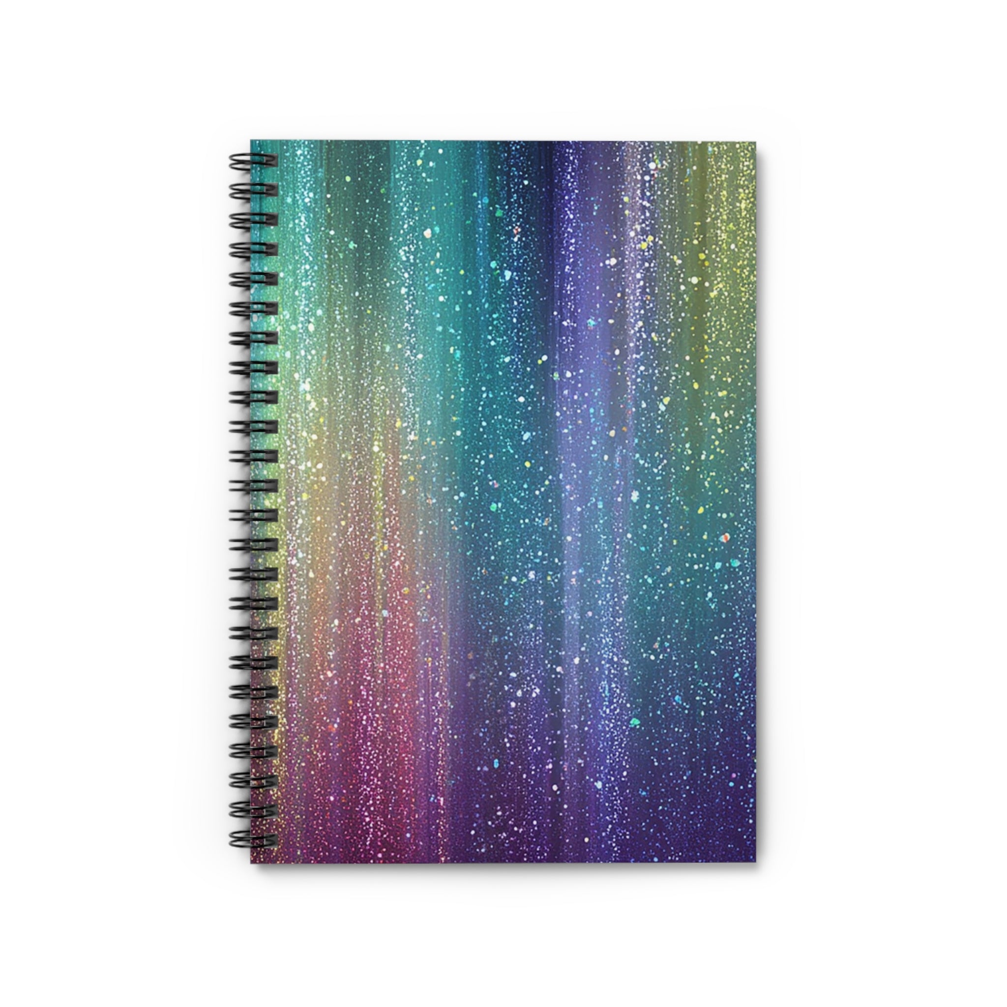 Aurora Gradient Sparkle Spiral Notebook | Ruled Journal
