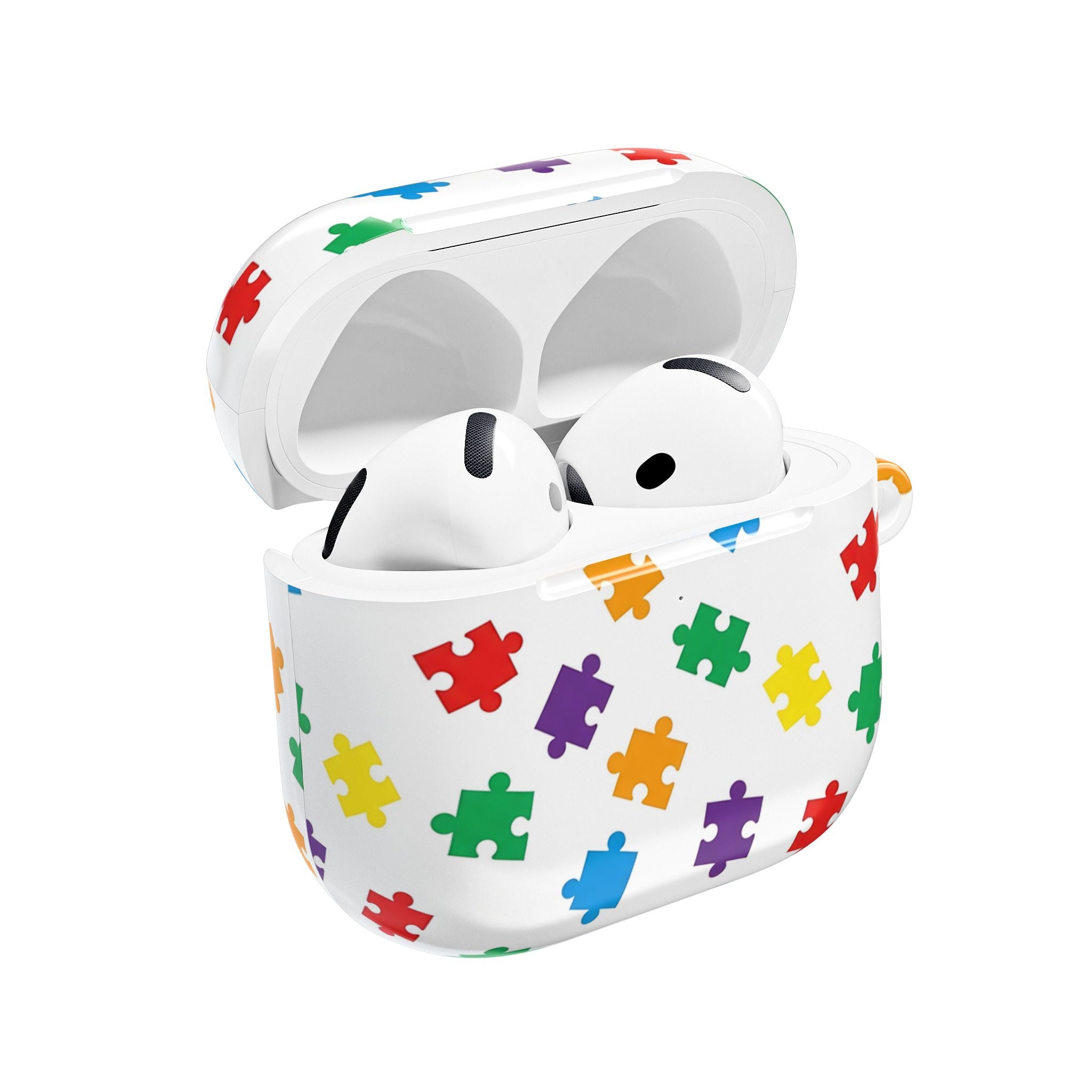 Colorful Puzzle Pieces AirPod Case | Rainbow Puzzle Pattern