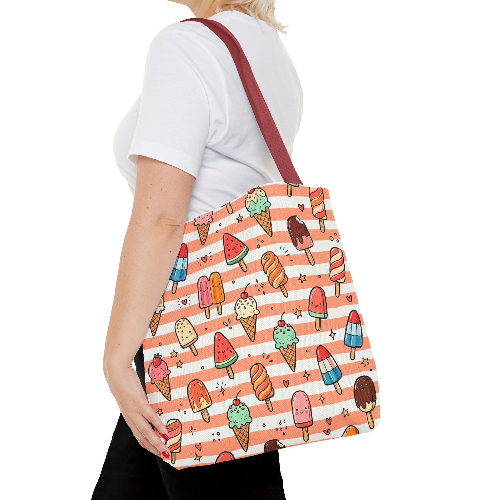 Ice Cream and Popsicles Tote Bag | Cute Summer Dessert Pattern