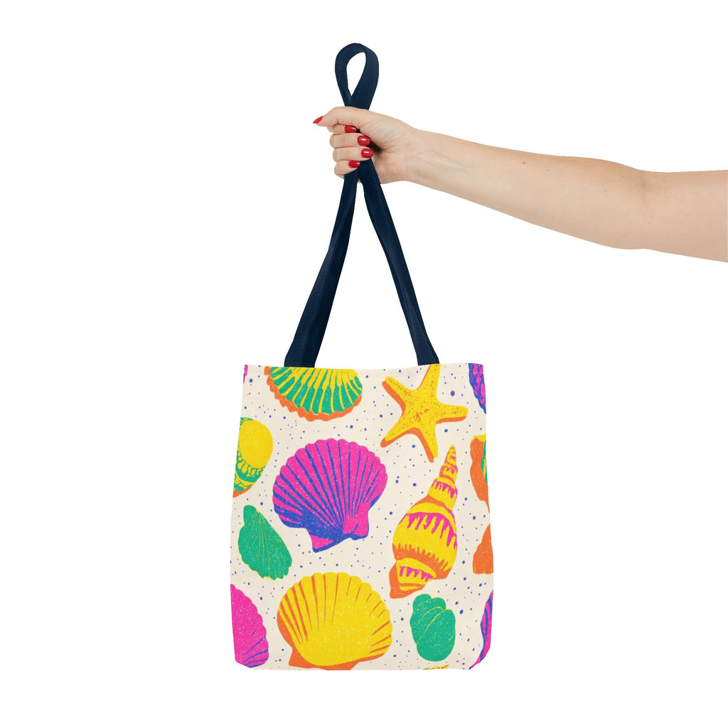 Colorful Seashell Pattern Tote | Beach Shells Summer Print