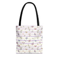 Pastel Butterfly Floral Stripe Tote