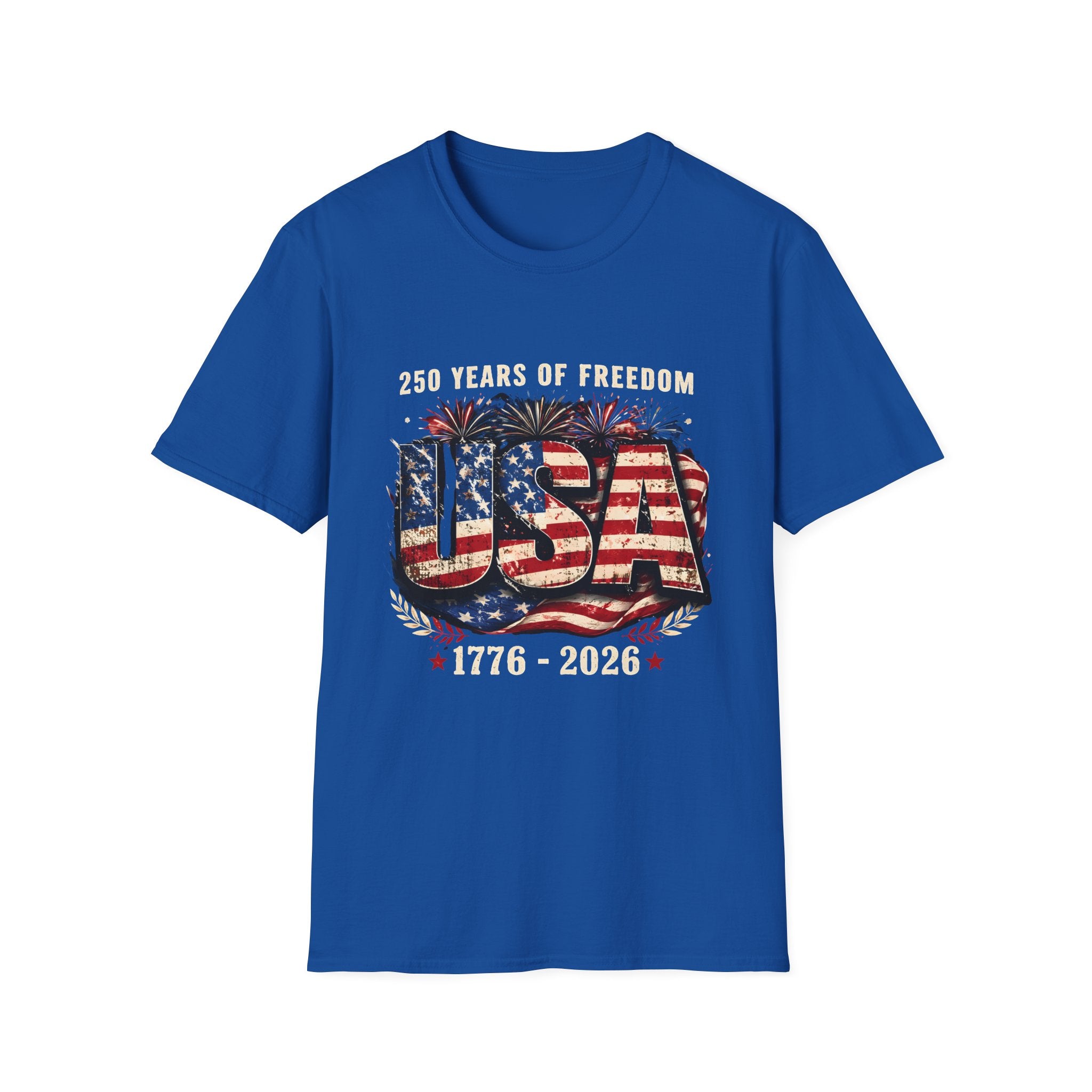 USA Flag Graphic T-Shirt | American Flag Typography, Patriotic Fourth of July