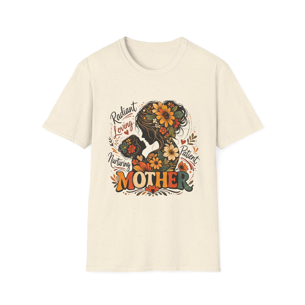Mother silhouette floral design T-Shirt | Radiant Loving Nurturing Patient