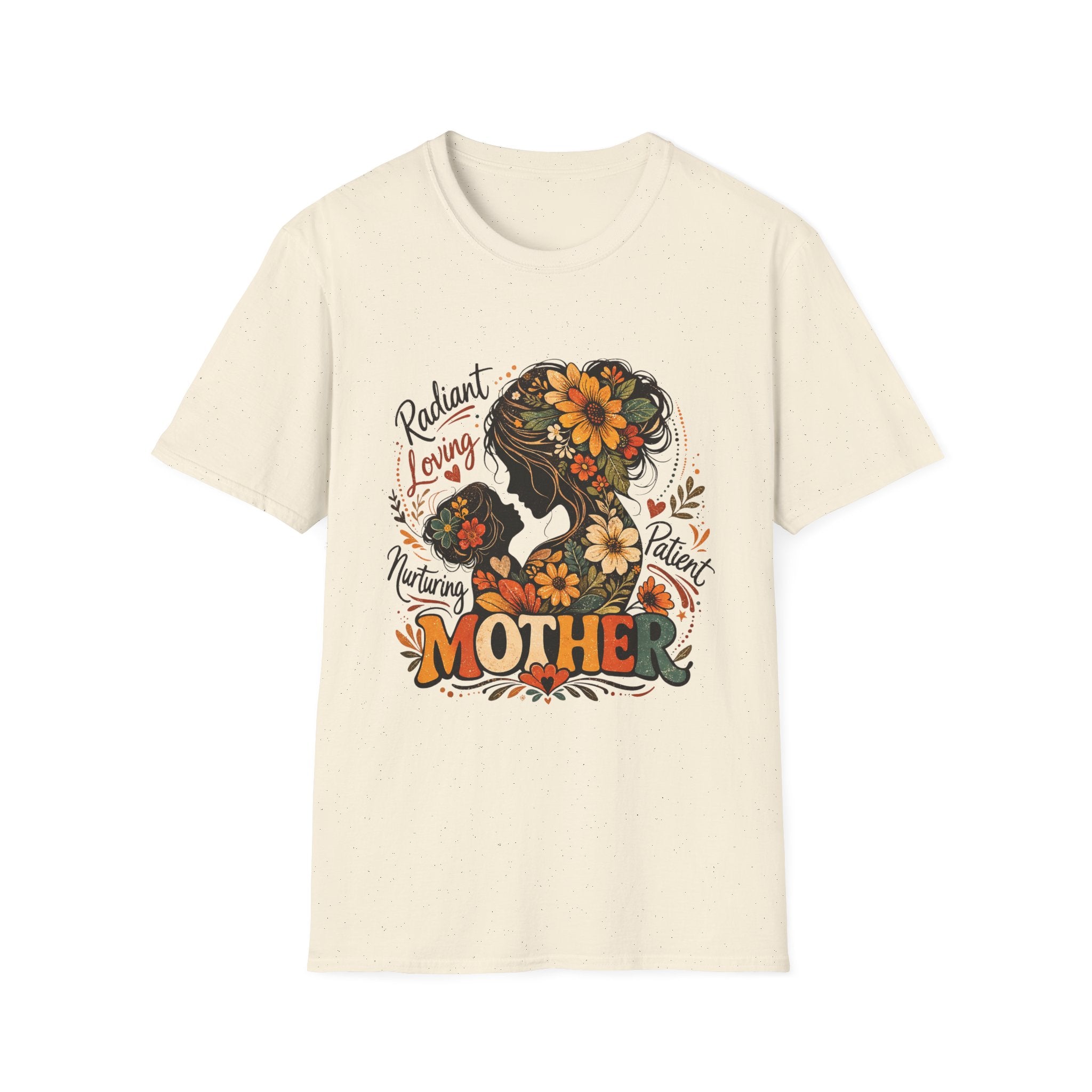Mother silhouette floral design T-Shirt | Radiant Loving Nurturing Patient