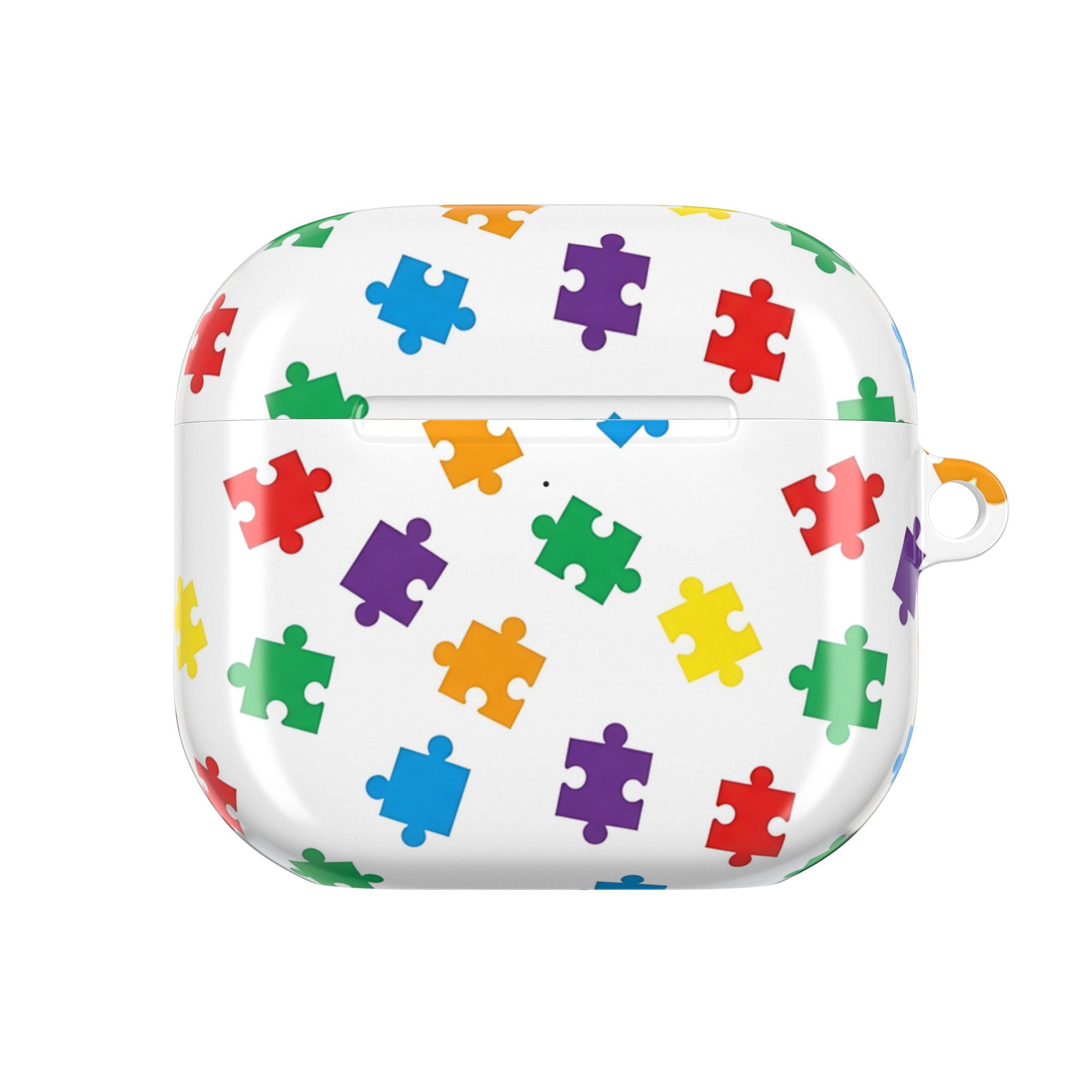 Colorful Puzzle Pieces AirPod Case | Rainbow Puzzle Pattern