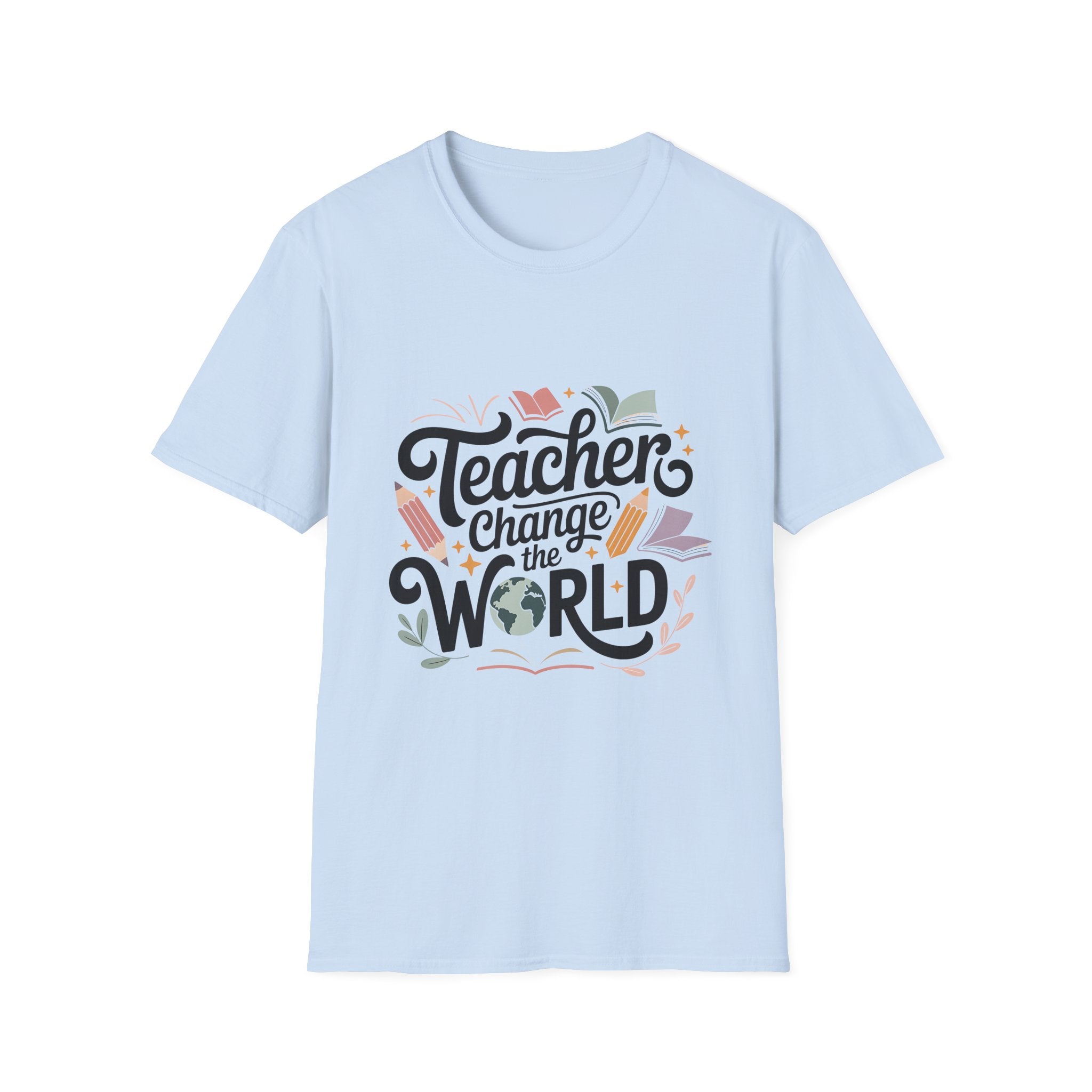 Teacher Change the World T-Shirt | School Teacher Typography Tee