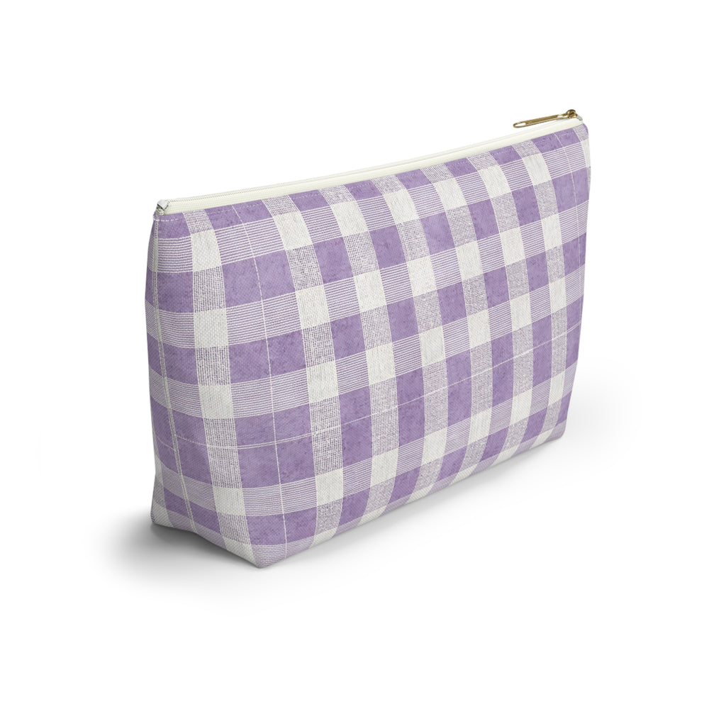 Lavender Buffalo Check Accessory Pouch