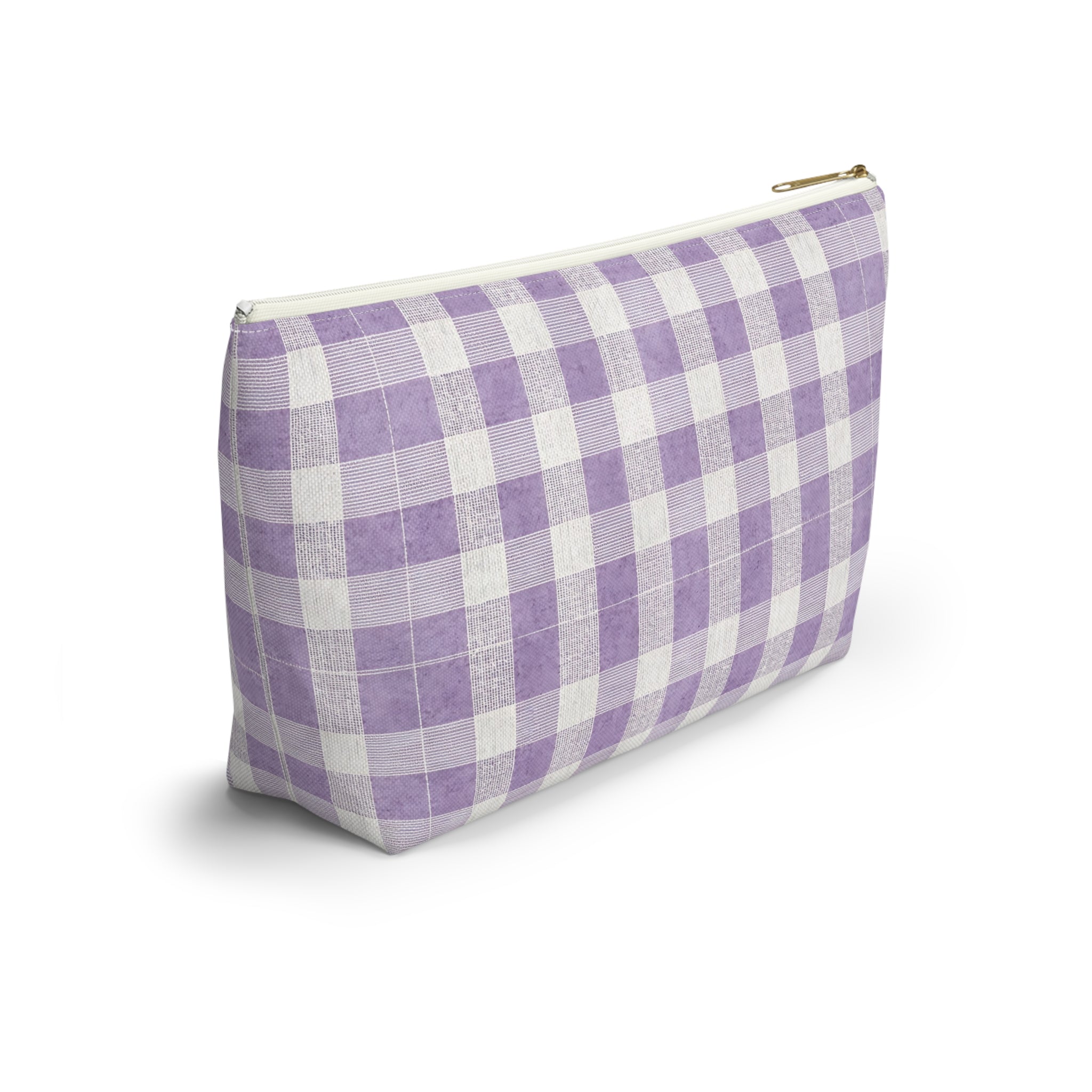 Lavender Buffalo Check Accessory Pouch