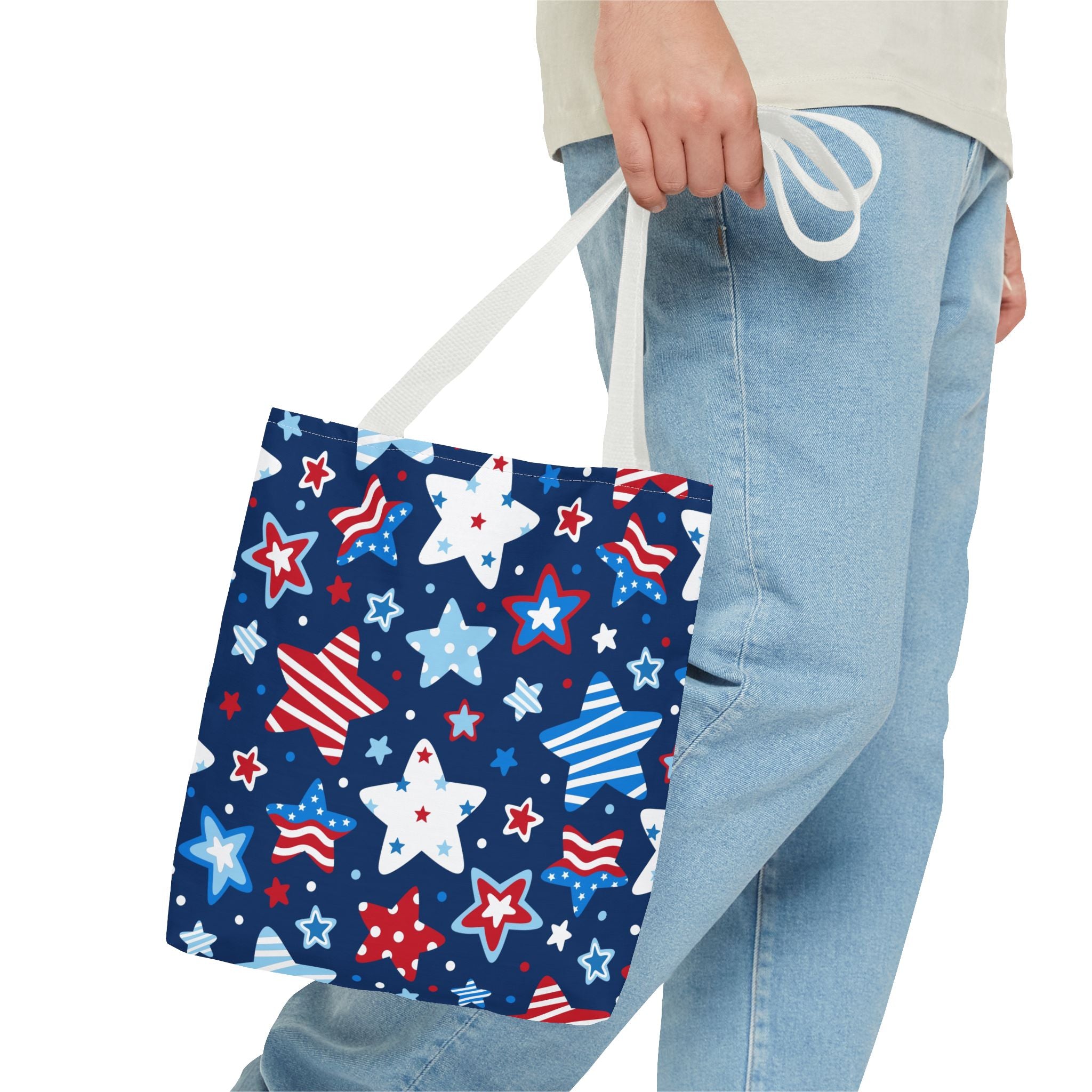 Patriotic Stars pattern Tote Bag | Red White Blue Fourth of July