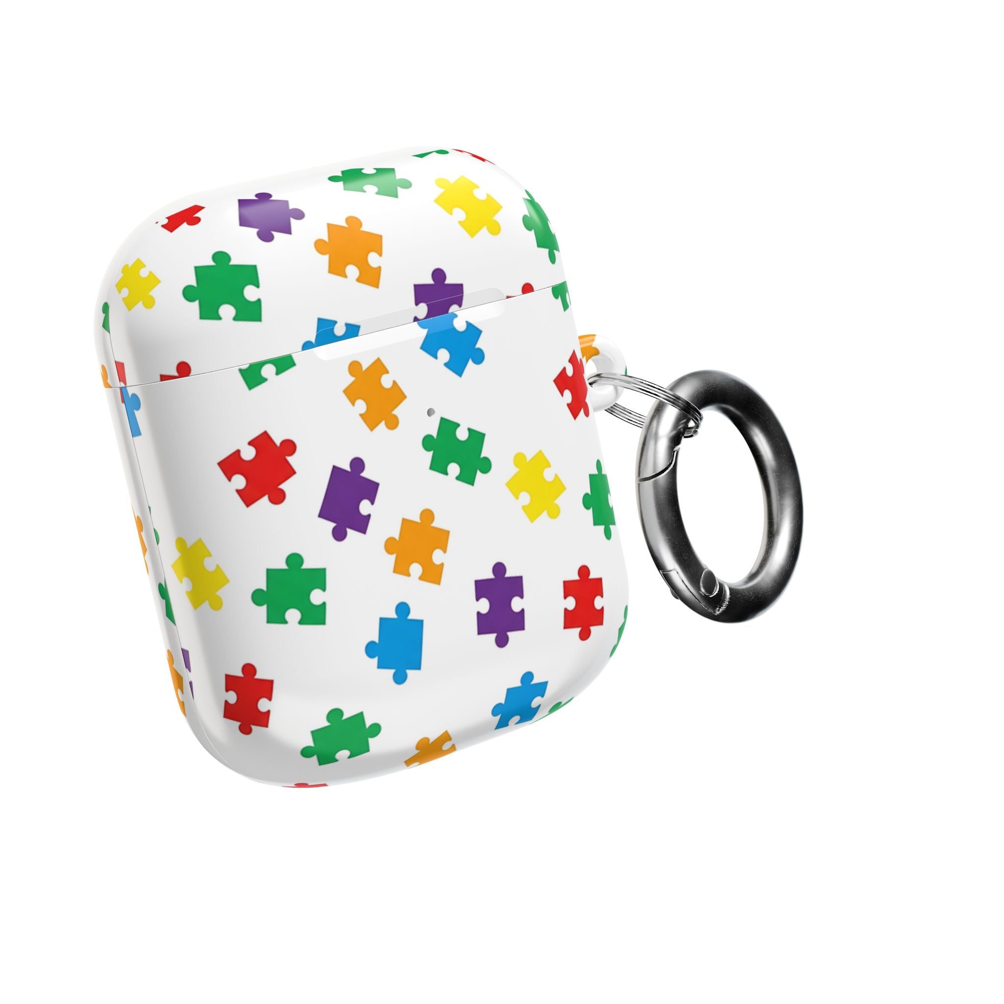 Colorful Puzzle Pieces AirPod Case | Rainbow Puzzle Pattern