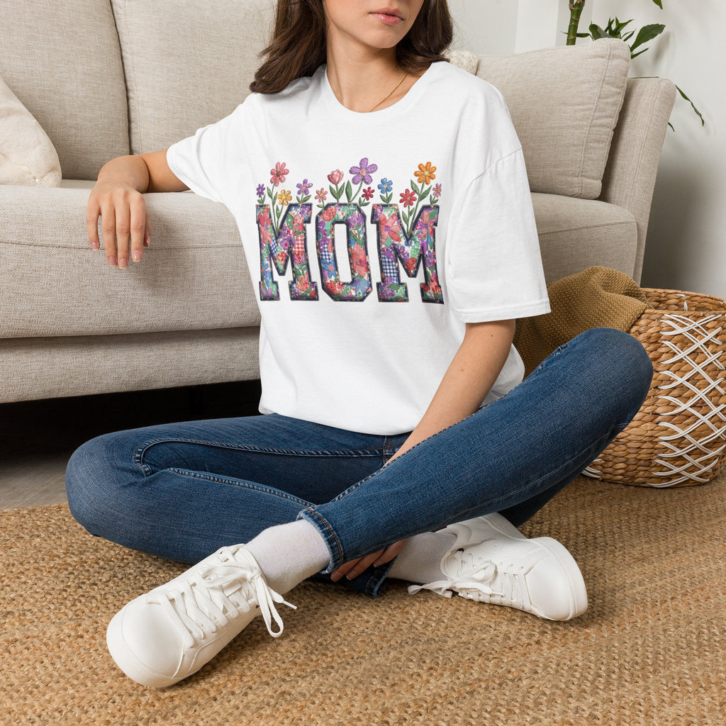 Floral MOM Tee | Mother's Day Flower Letters T-Shirt