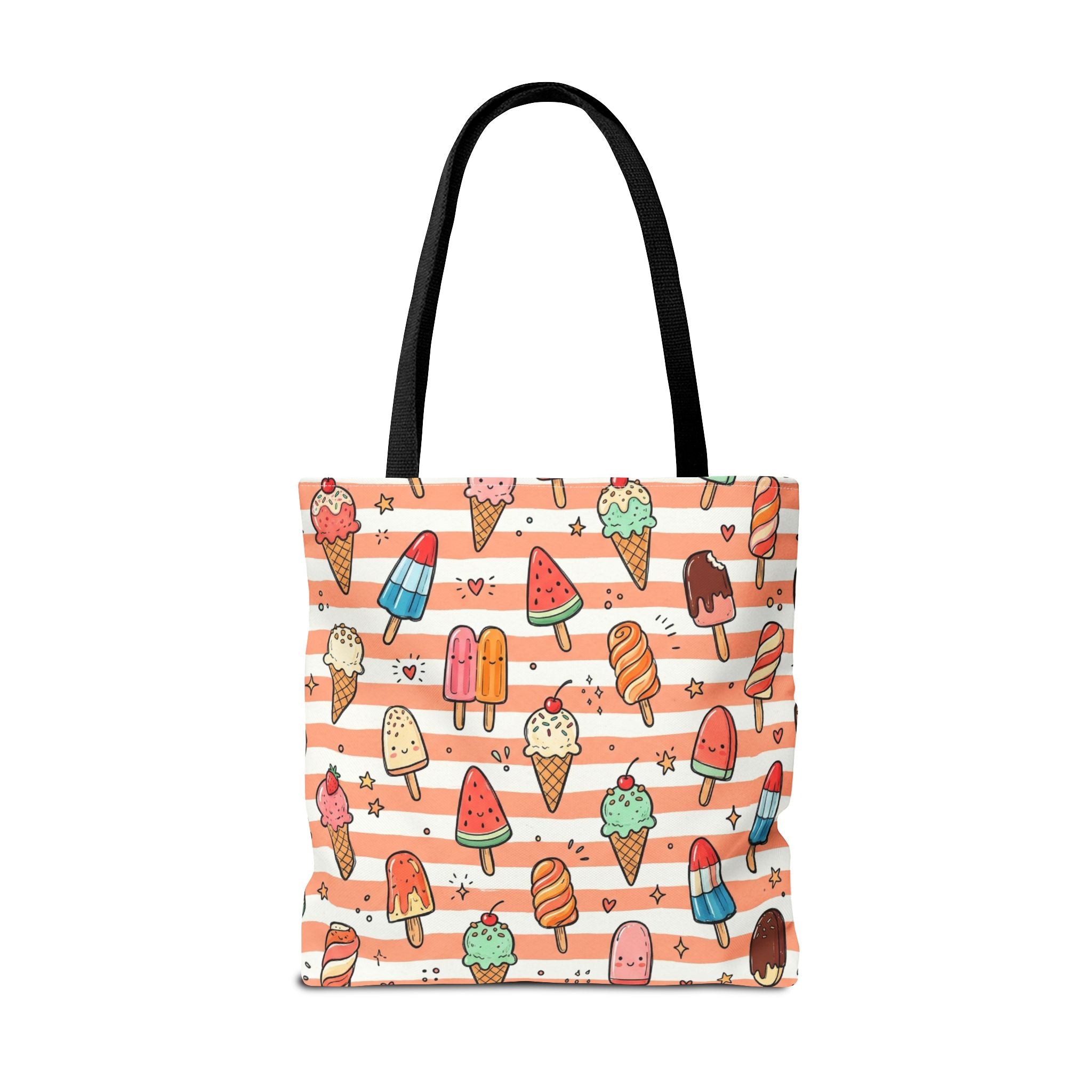 Ice Cream and Popsicles Tote Bag | Cute Summer Dessert Pattern