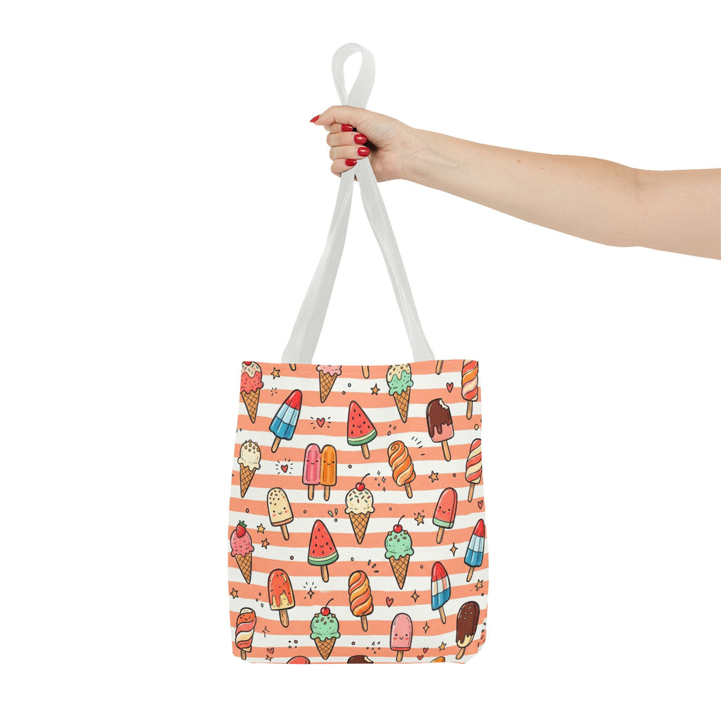 Ice Cream and Popsicles Tote Bag | Cute Summer Dessert Pattern