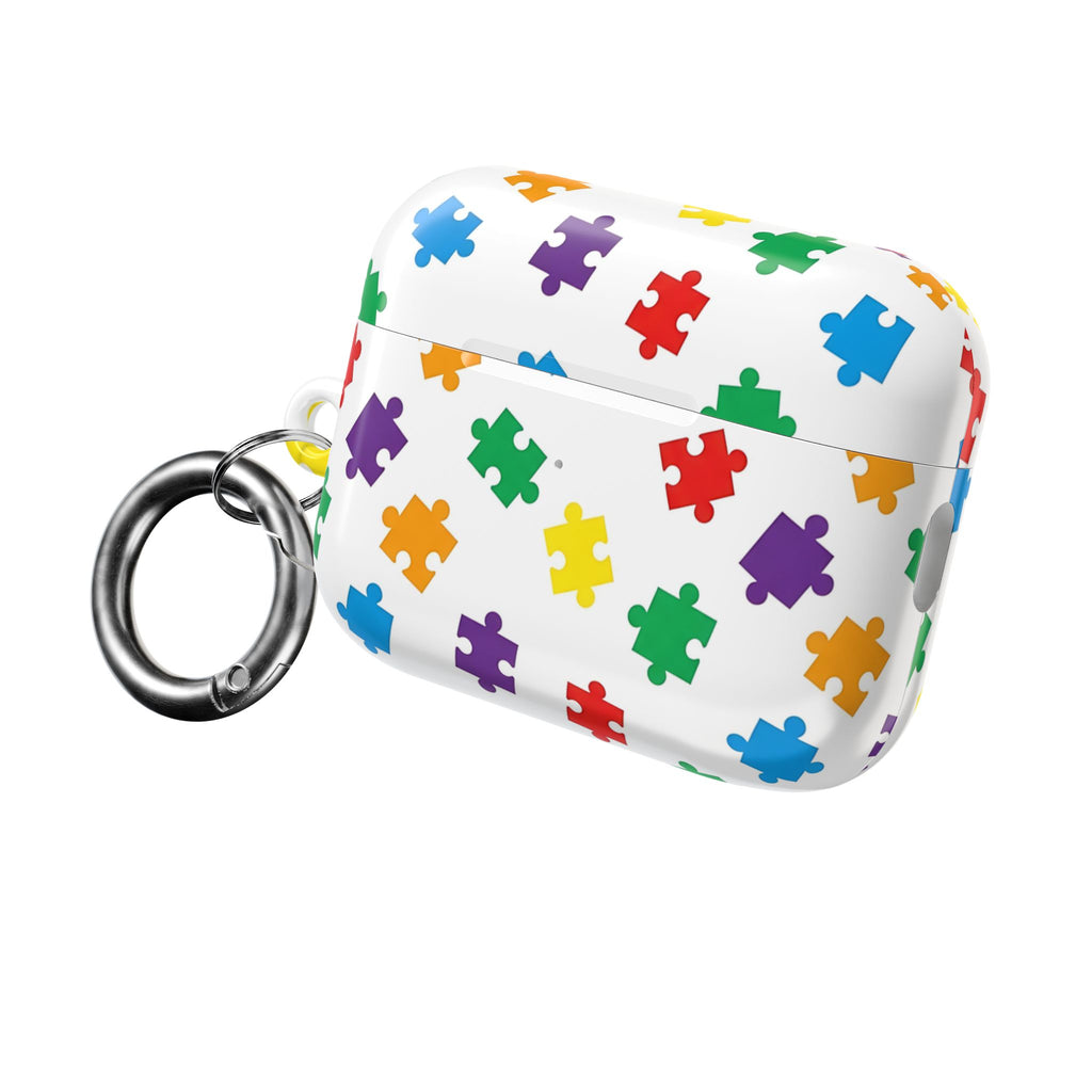 Colorful Puzzle Pieces AirPod Case | Rainbow Puzzle Pattern