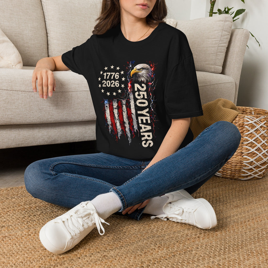 250 Years American Flag Eagle T-Shirt | 1776-2026 Bicentennial Tee
