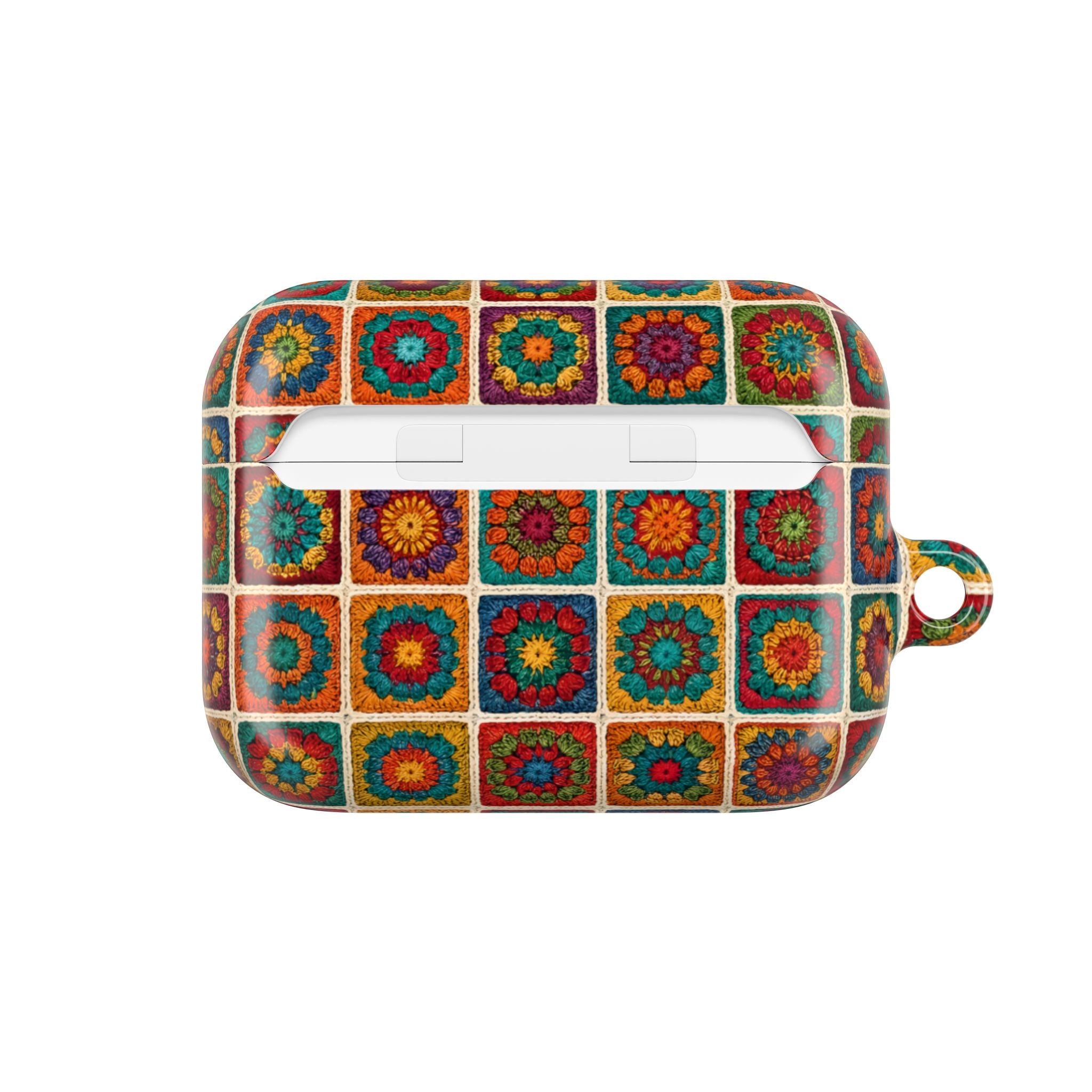 Colorful Crochet Granny Square AirPod Case | Boho Mosaic Pattern