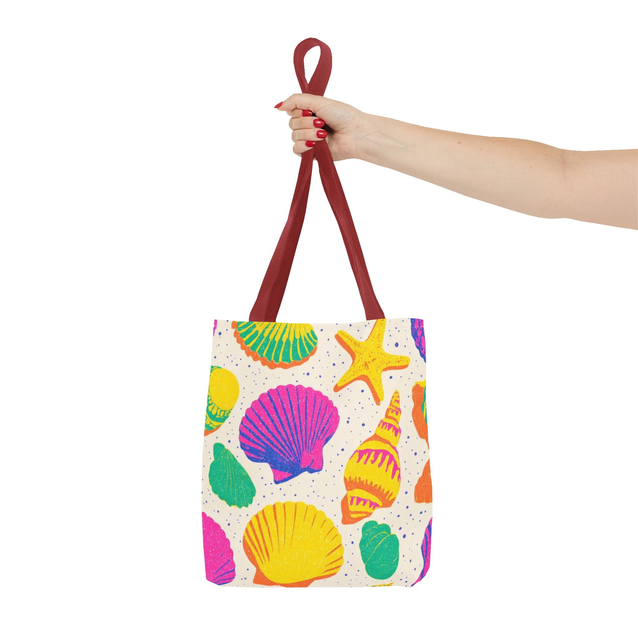 Colorful Seashell Pattern Tote | Beach Shells Summer Print