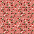 Cherry Seamless Pattern PNG | Retro Fruit Polka Dot Design | Digital Download for Sublimation & Crafts