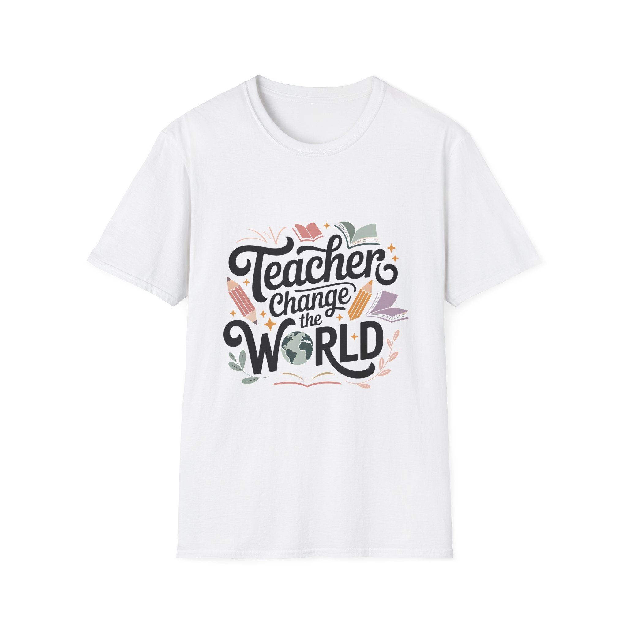 Teacher Change the World T-Shirt | School Teacher Typography Tee