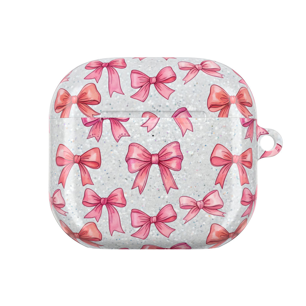 Pink Bow Pattern AirPod Case | Ribbon Cute Accessory