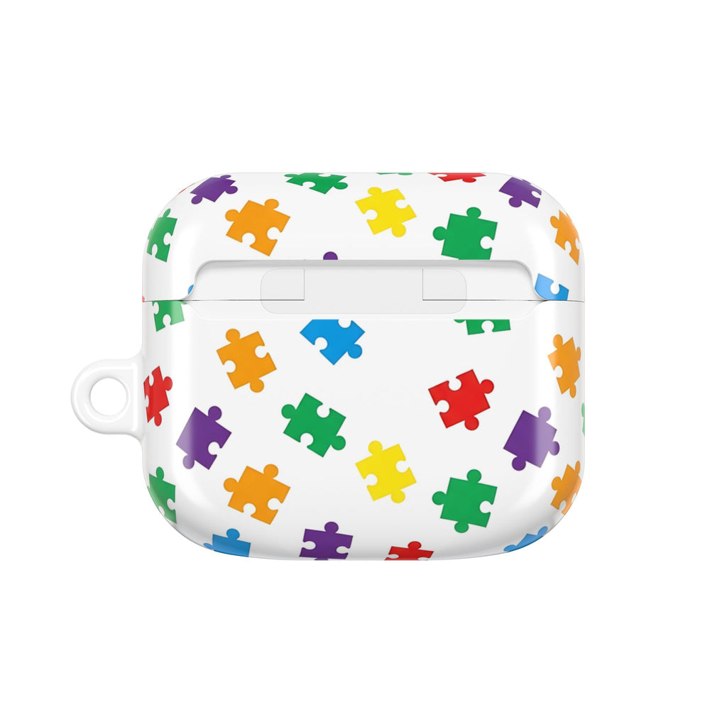 Colorful Puzzle Pieces AirPod Case | Rainbow Puzzle Pattern