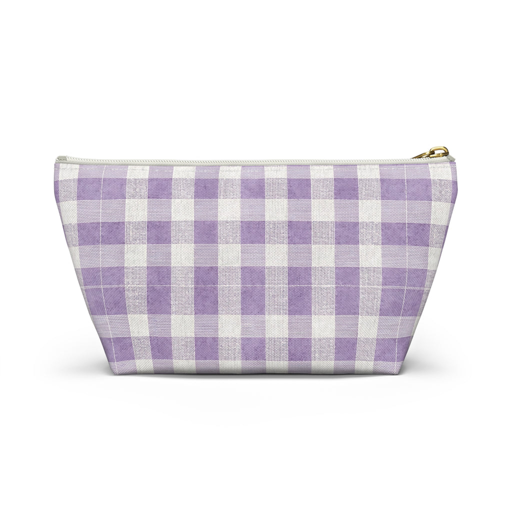 Lavender Buffalo Check Accessory Pouch