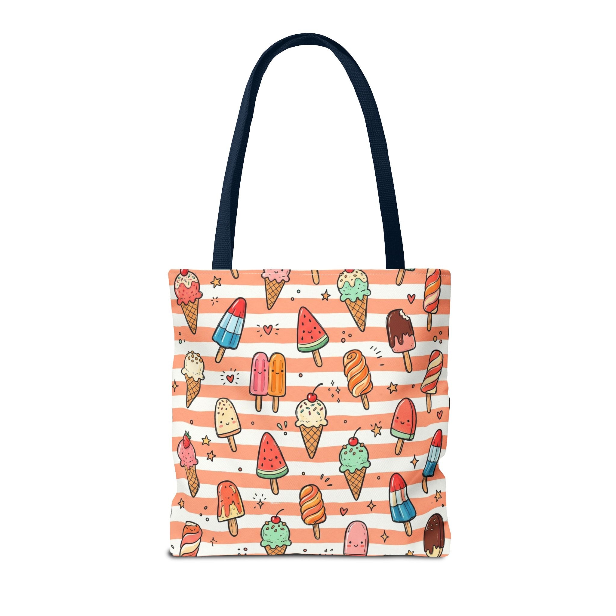Ice Cream and Popsicles Tote Bag | Cute Summer Dessert Pattern