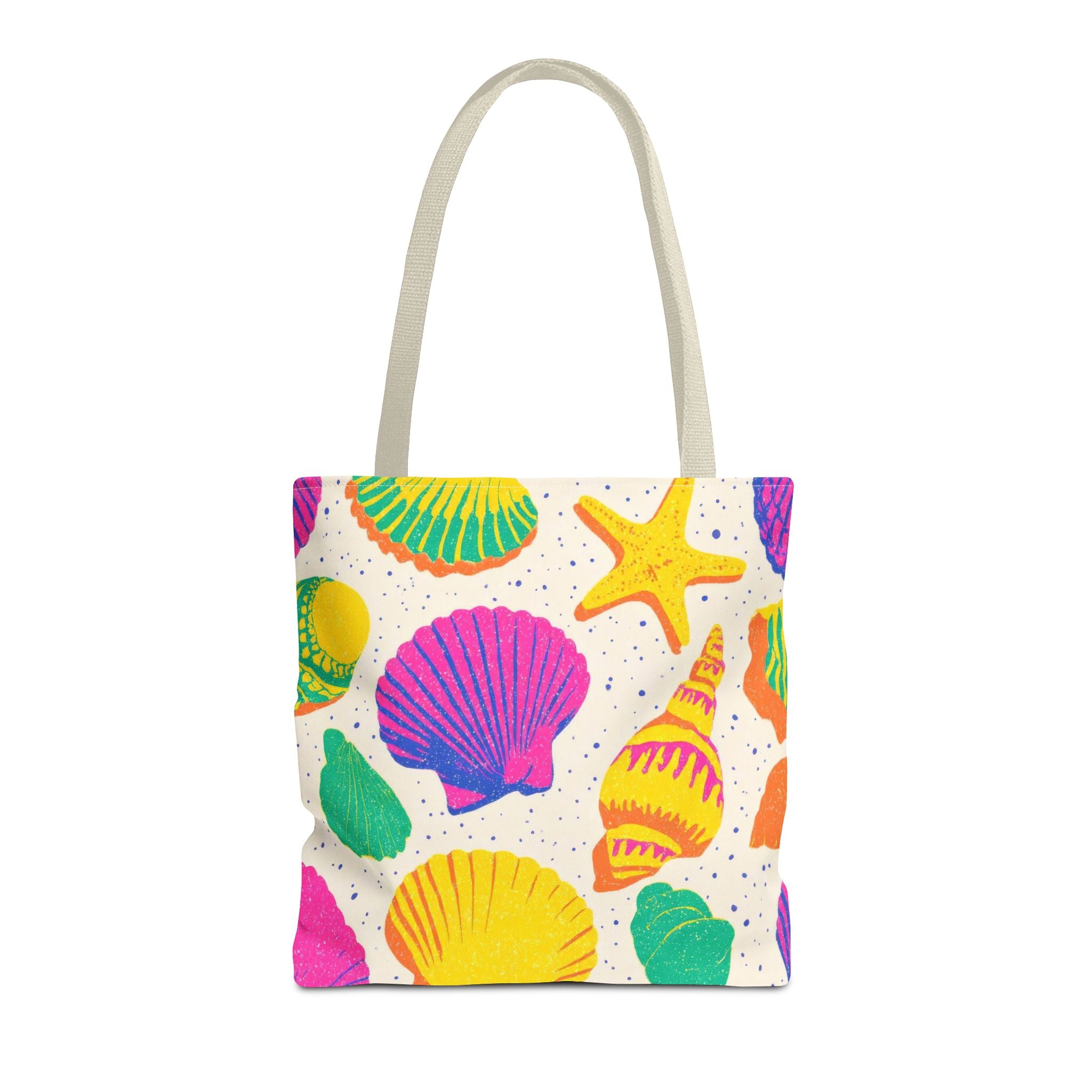 Colorful Seashell Pattern Tote | Beach Shells Summer Print