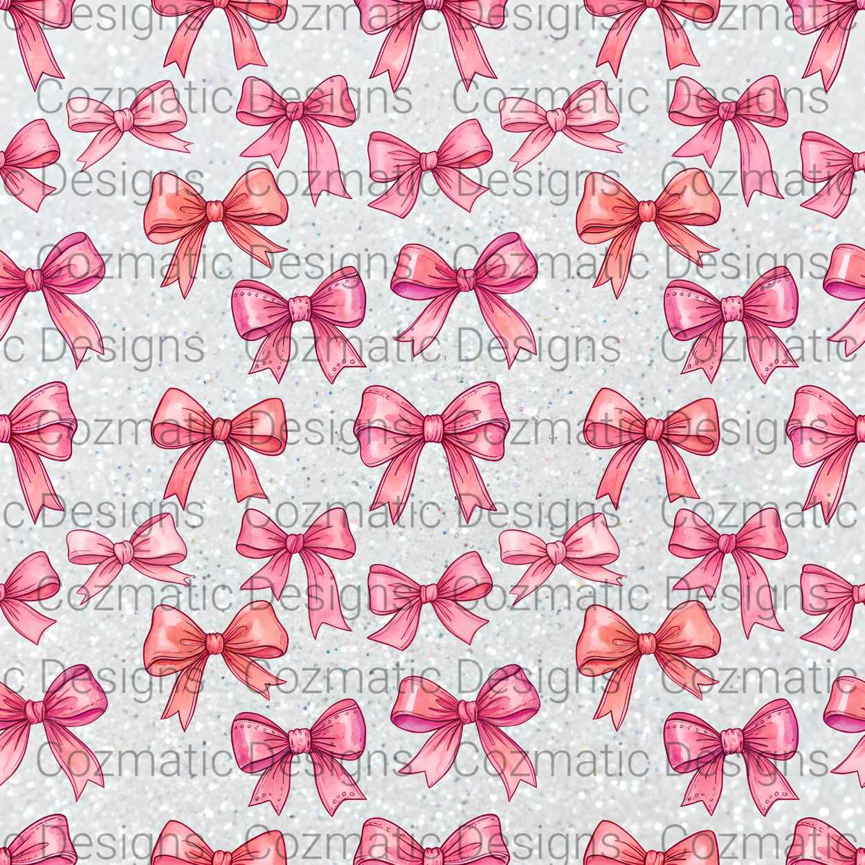 Pink Bow Seamless Pattern PNG | Coquette Aesthetic Ribbon Design | Digital Download for Sublimation & Crafts