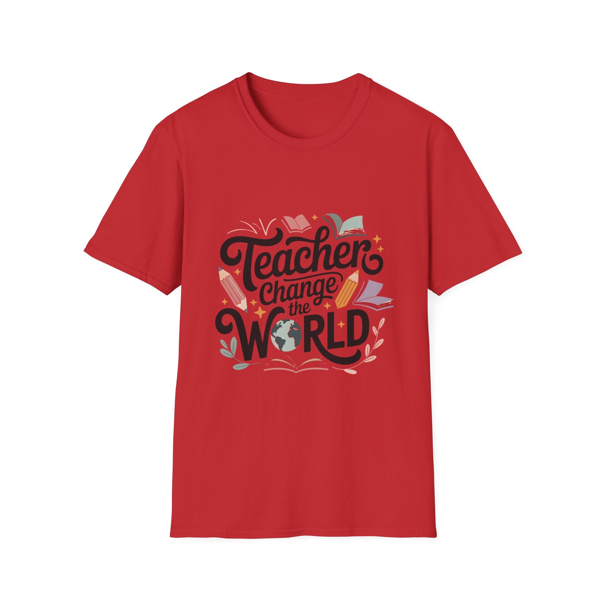 Teacher Change the World T-Shirt | School Teacher Typography Tee