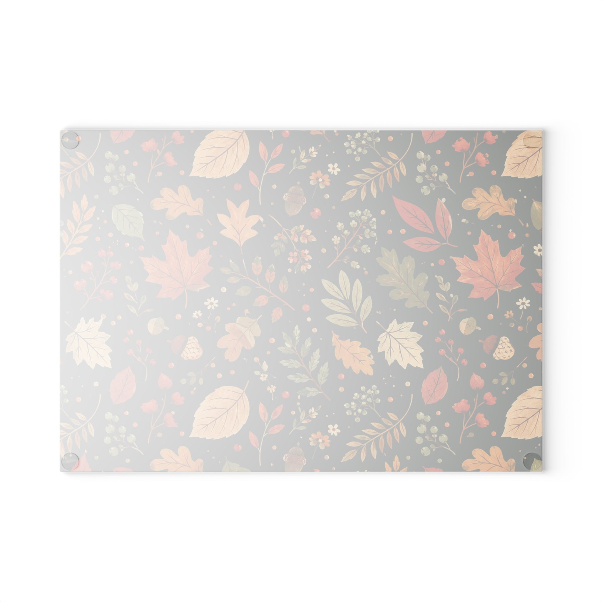 Autumn Leaves Pattern Glass Cutting Board | Fall Leaf Kitchen Decor