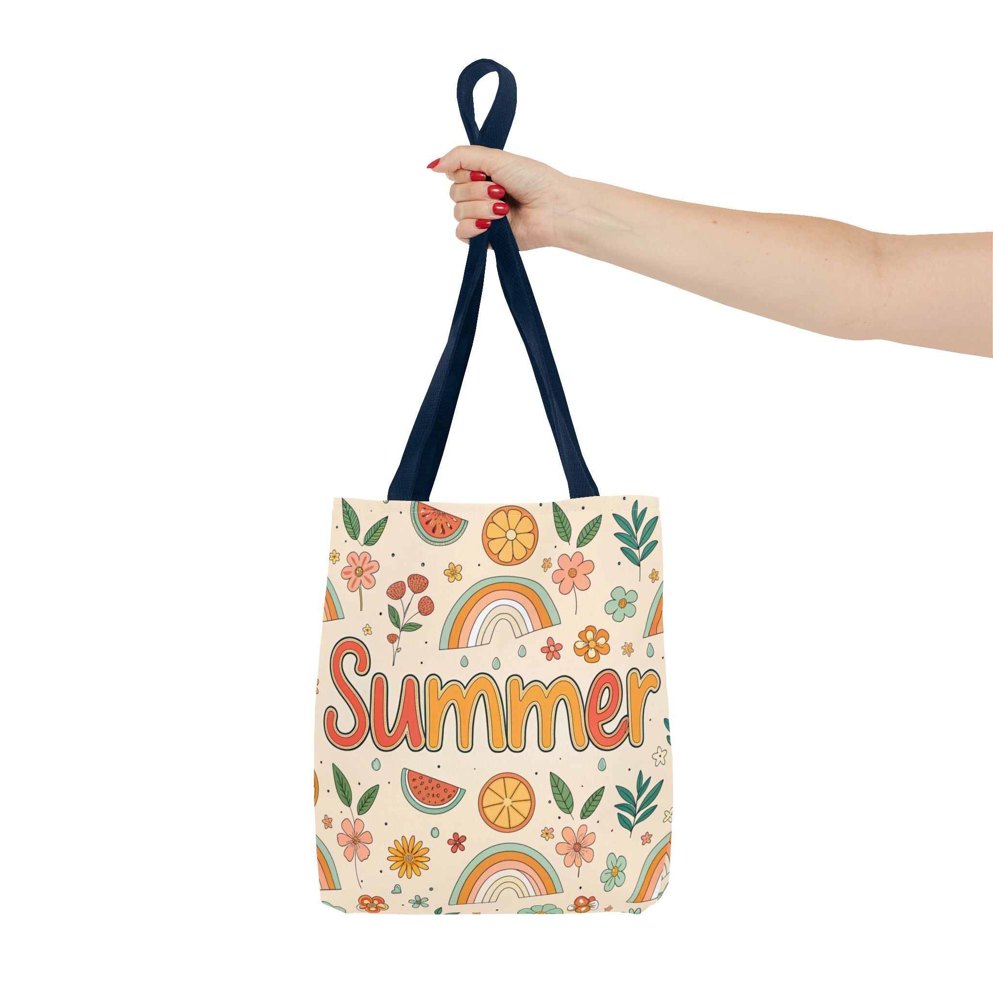 Summer Pattern Tote Bag | Rainbow, Watermelon, Floral Beach Vibes