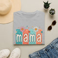 Mama floral retro blocks T-Shirt | daisy mom design