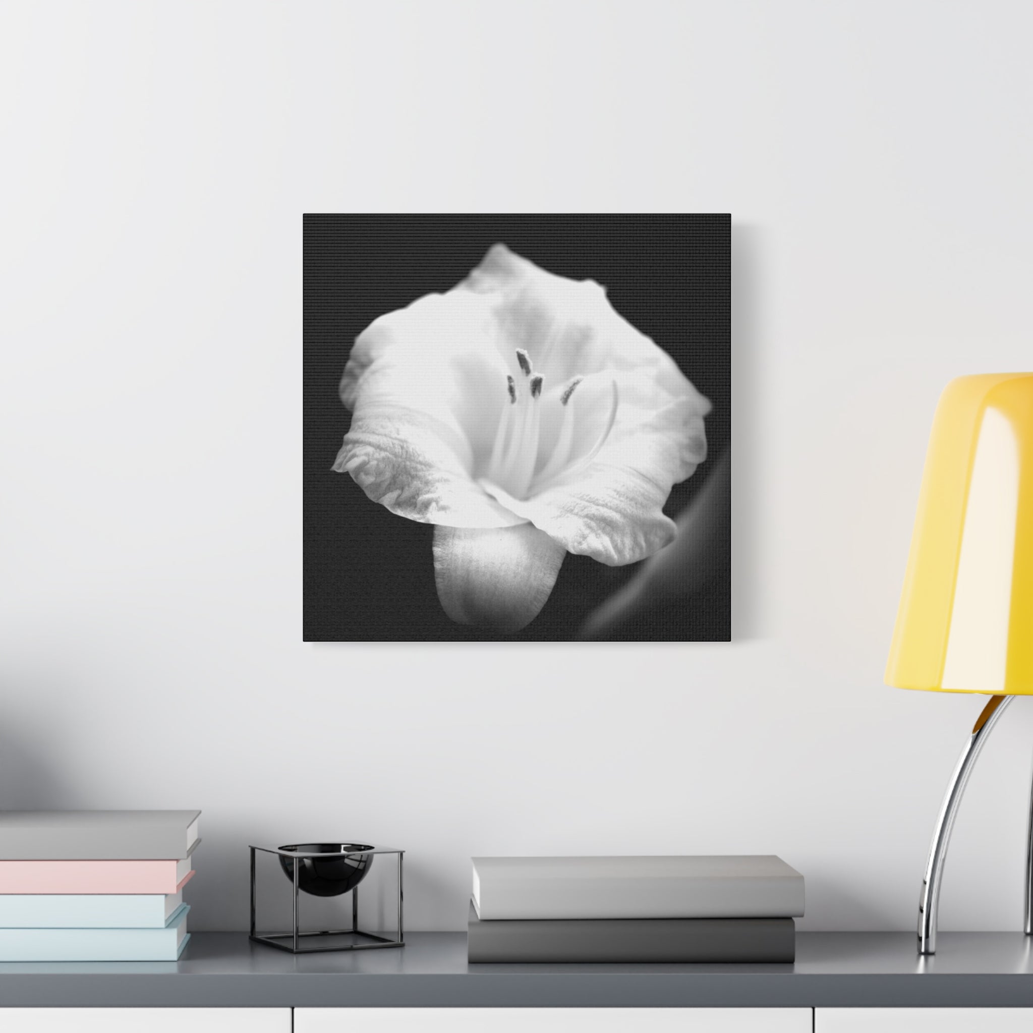 Black and White Lily Photo Canvas