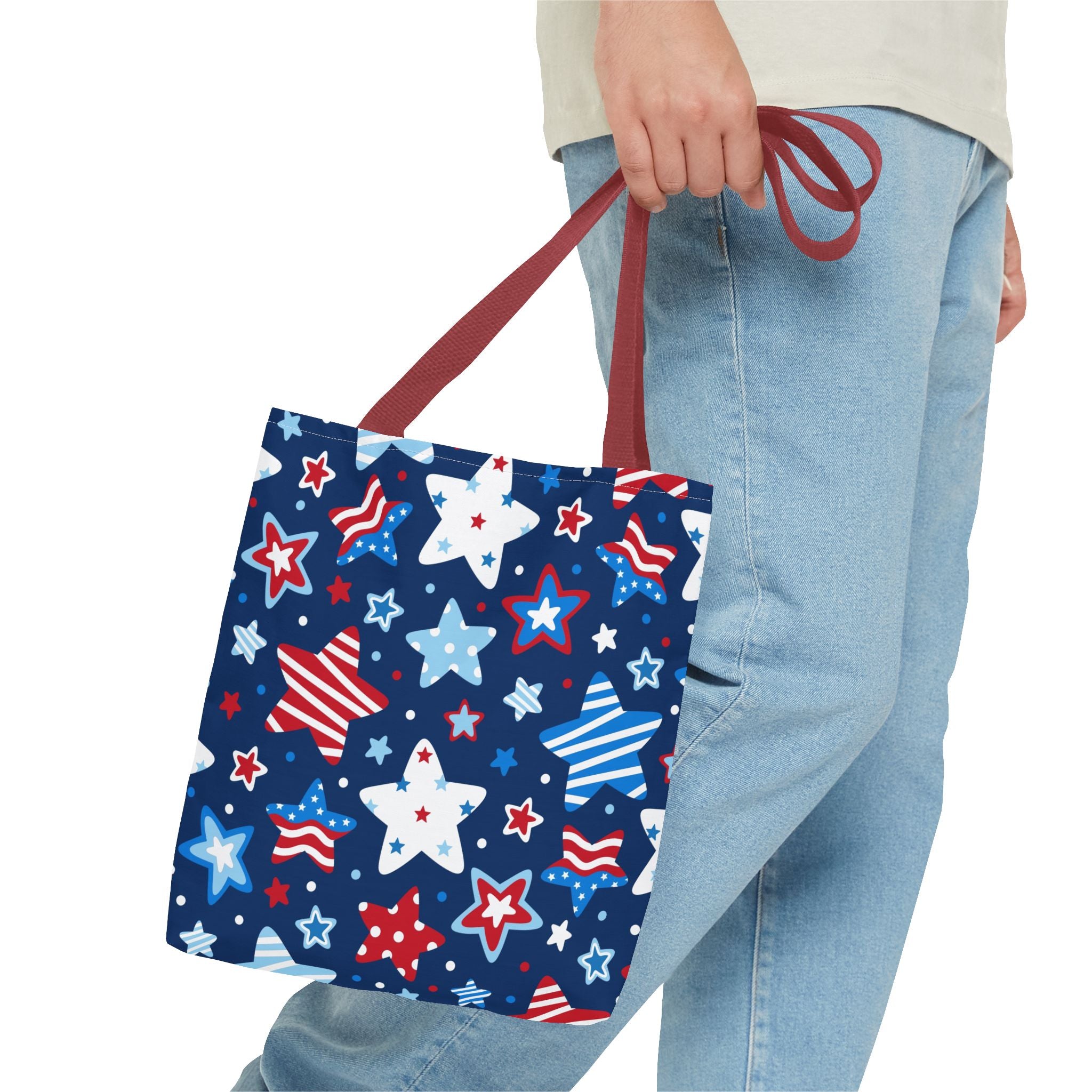 Patriotic Stars pattern Tote Bag | Red White Blue Fourth of July